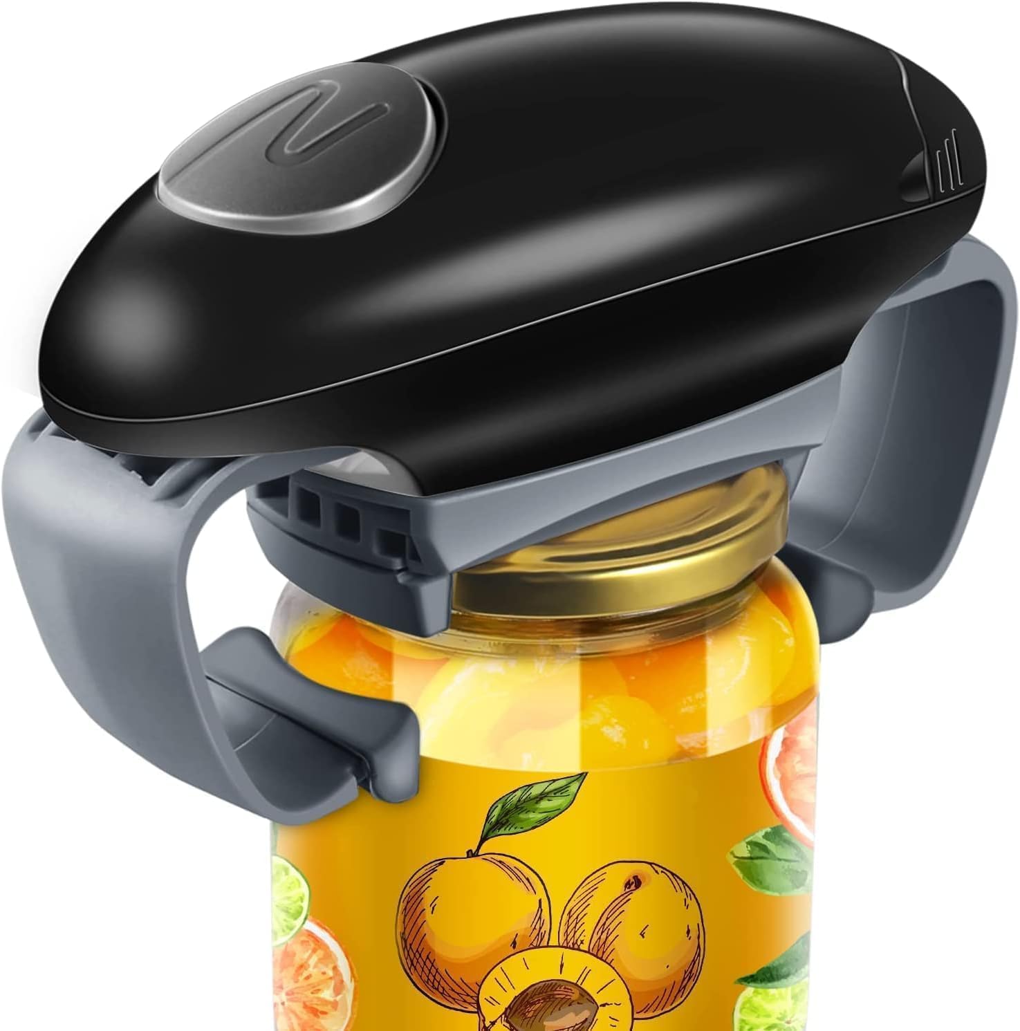Apriscatole Elettrico, Apriscatole Automatico One-touch per l'apertura di Barattoli con Tappo a Vite, Comodo per chi Soffre di Artrite e per gli Anziani, Richiede 2 Batterie AA (NON Incluse)
