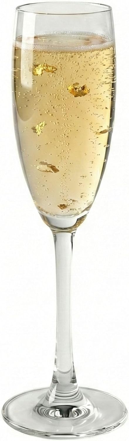 Restaurantware Voglia Nude 6 Ounce Champagne Glasses Set Of 12 Crystal Flute Glasses - Laser-Cut Rim Dishwasher-Safe Stemware Fine-Blown Crystal Champagne Flutes For Special Occasions or Everyday