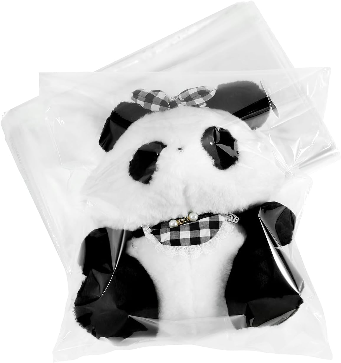RONSBILL 100 PCS 18x24 Inches Thick 3.2Mil Self Sealing Clear Cellophane Plastic Bags Self Adhesive Large Resealable Cello Bags Packaging Clothing Gifts Artwork Poly Bag