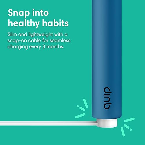 Miniatura 3 de Quip Cepillo de dientes sónico inteligente recargable para adultos, cepillo de dientes eléctrico cronometrado con Bluetooth y aplicación de