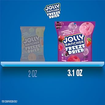 JOLLY RANCHER Freeze Dried Mixed Berry Flavored Candy Bag, 3.1 oz