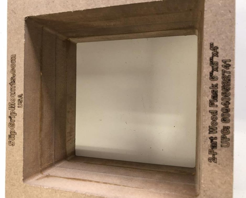 2-Part Foundry Wood Flask Mold for Sand Casting Jewelry Or Craft Making Tool 6"x6"x4"