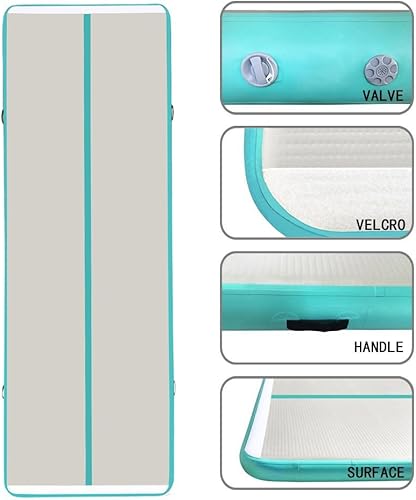 Miniatura 4 de 86 York Colchoneta inflable de gimnasia de 10 pies, 13 pies, 16 pies, 20 pies, con bomba para gimnasio, hogar, yoga, entrenamiento, niños, deportes,