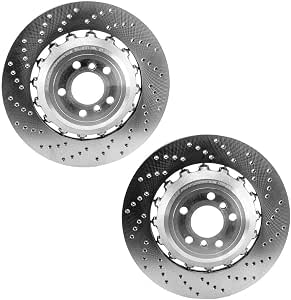 SHW Performance Cross-Drilled Lightweight Right Front Brake Rotors - BMW M5 5.0L 06-10 main image 1