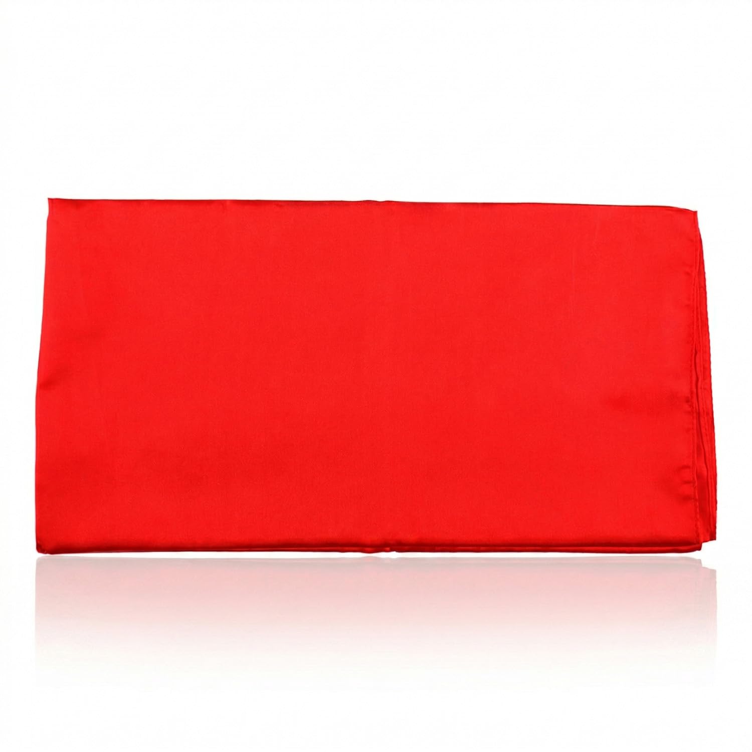 Wellrun Women's Red 35" Large Square Satin Head Scarf,Silk Hair Bandana,Head Scarves For ,Sleeping And Hair Wrapping,Travel And Party Fashion Accessory(Red)