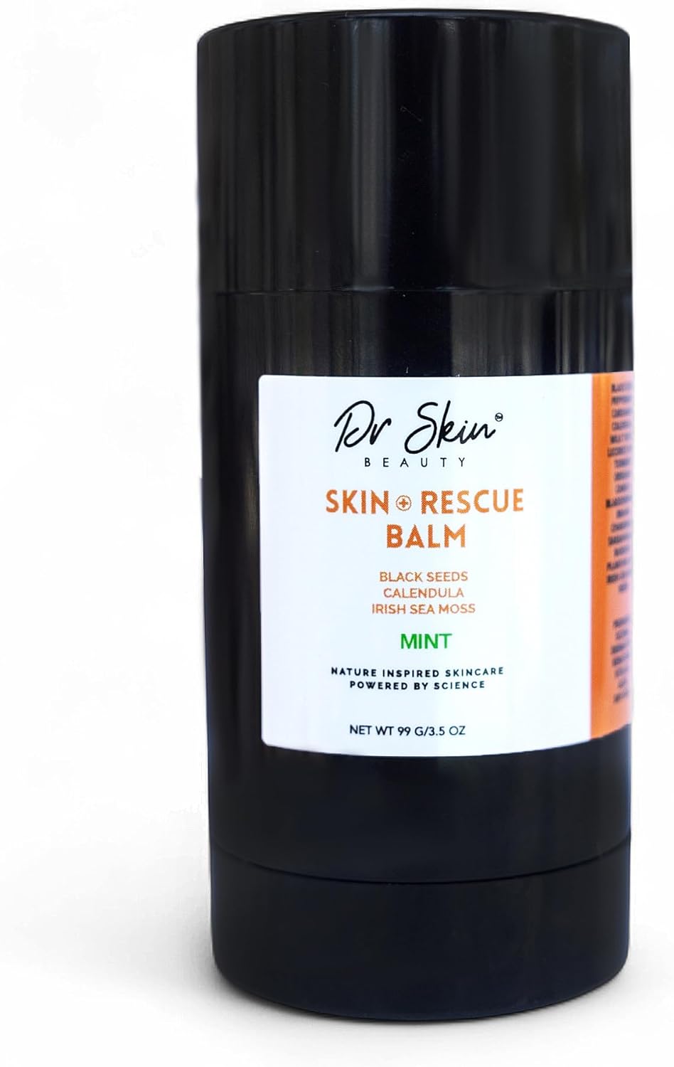 Dr. Skin Mint Rescue Balm - Plant Based Skin Moisturizer with 17+ Herbs Including Irish Sea Moss - Natural Recovery for Dry, Rough Areas - Repair Cracked Heels & Calms Irritation - 3.5oz