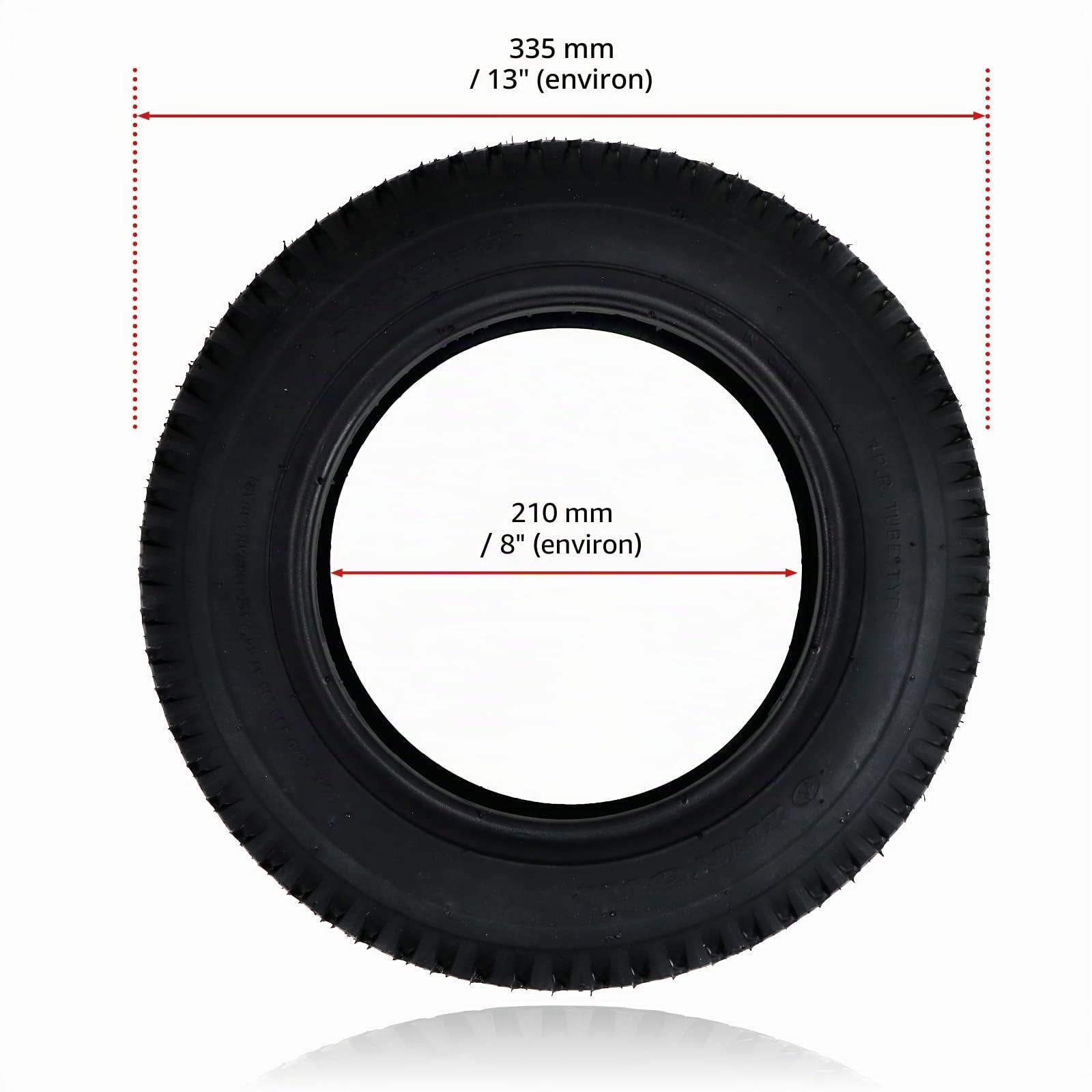 SPARES2GO Pneu 3.00 x 8 pour scooter à mobilité réduite à bande de roulement en bloc 300x8 3.00x8 Jante de 8 pouces x 2