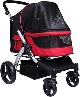 Carrinhos para cães de estimação para cães grandes, carrinhos de bebê respiráveis, carrinhos de passeio para gatos, carrinho dobrável para carrinhos de animais de estimação para gatos,