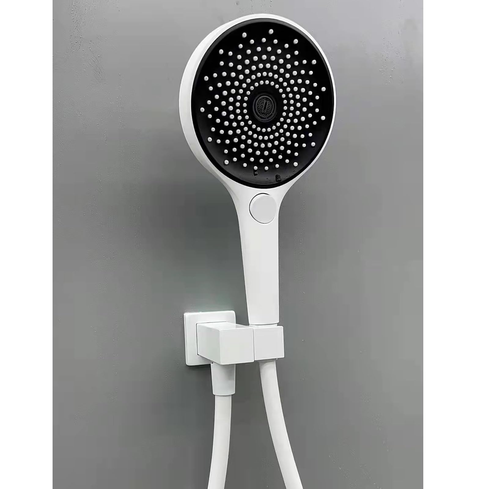 Alcachofa de Ducha Alta Presion, Antical Alcachofa Ducha Ahorro de Agua Cabezal de Ducha con 3 Modos, Soporte Ajustable y Manguera de 1.5m, para Limpiar Baños