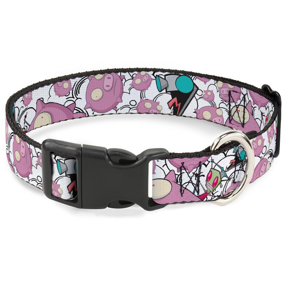 Collier pour chien Invader Zim GIR boucle plastique réglable accessoire canin Nickelodeon noir