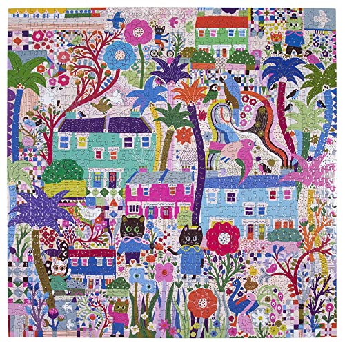 Eeboo Piece And Love Cats Around Town 1000 Piece Square Adult Jigsaw Puzzle/Ages 14+ (Pztcto) #TOP1
