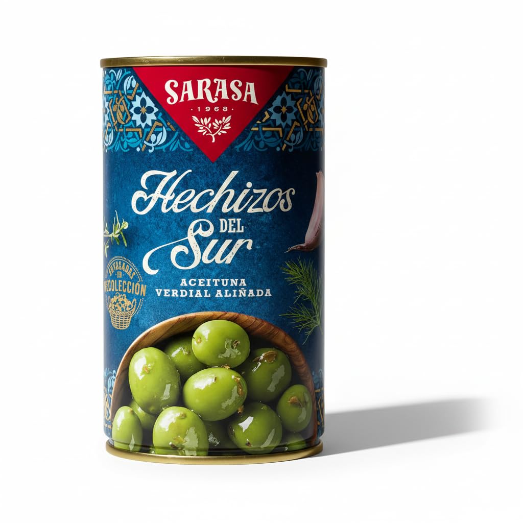 Aceitunas Verdial Aliñadas Receta Tradicional Sabor Intenso Ajo Hierbas Aromáticas 4200g NEXU