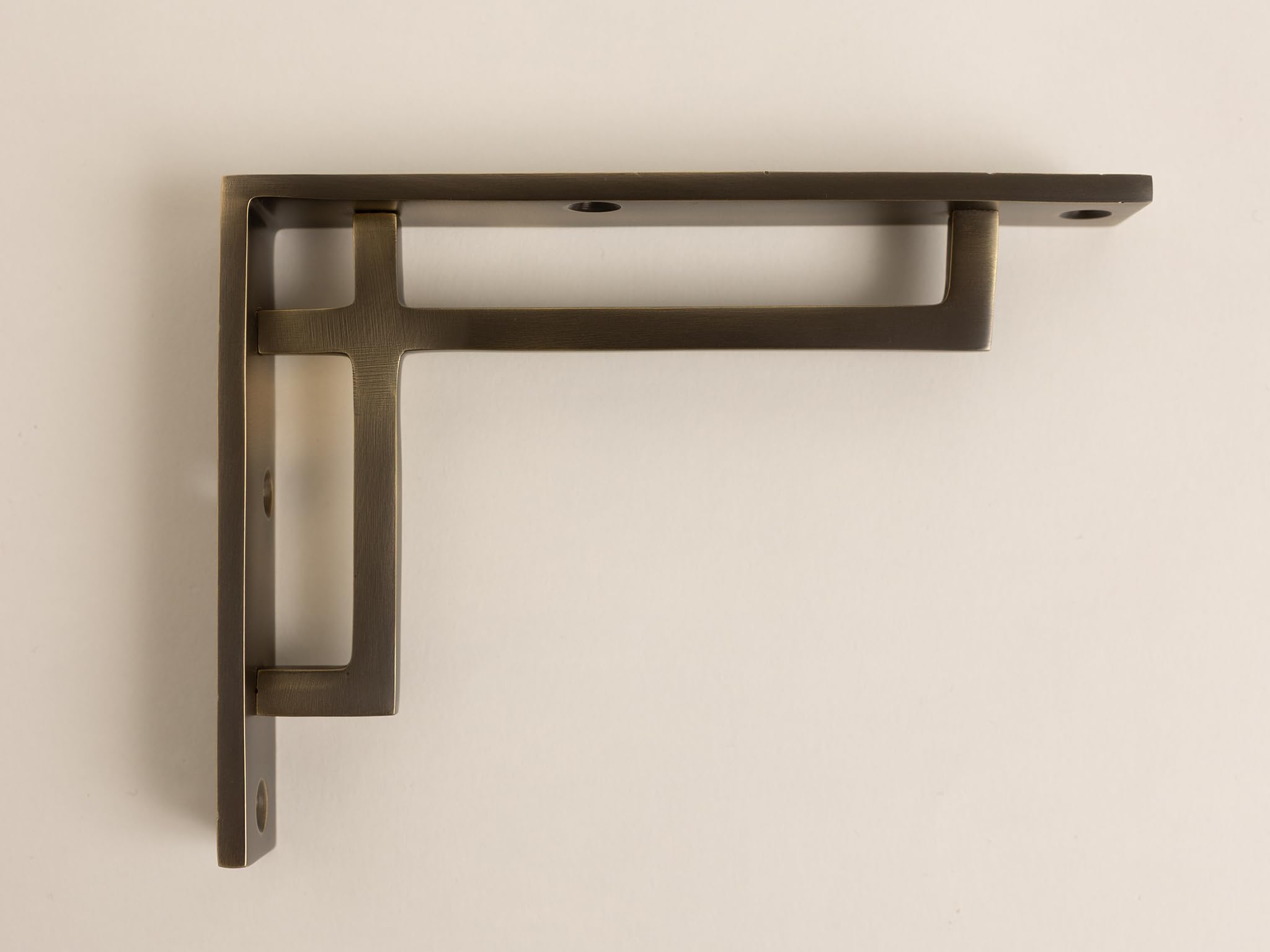 Antique Brass Art Deco Solid Brass Brackets | Shelving Heavy Solid Cast Brass | Sold Individually