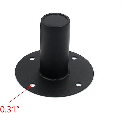 Miniatura 3 de T Tulead Soporte superior de montaje para altavoz, 4.21 x 3.15 pulgadas, montaje en poste de altavoz, paquete de 2