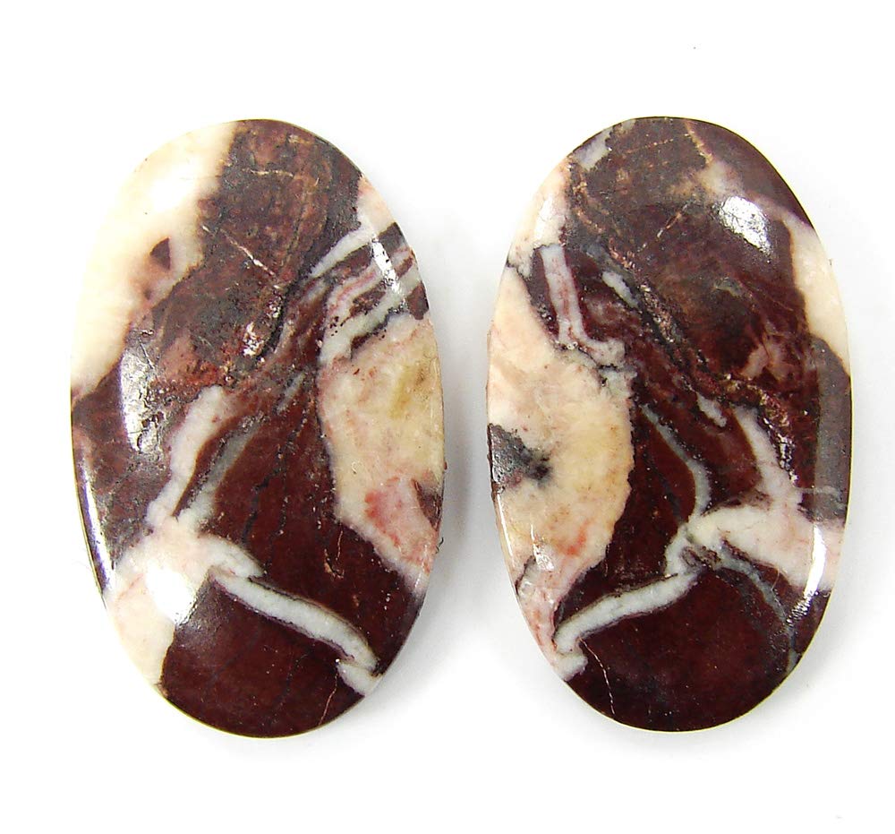 21.30 Ct Natural Coconut Jasper Matching Pair Loose Gemstone Cabochon - 41916