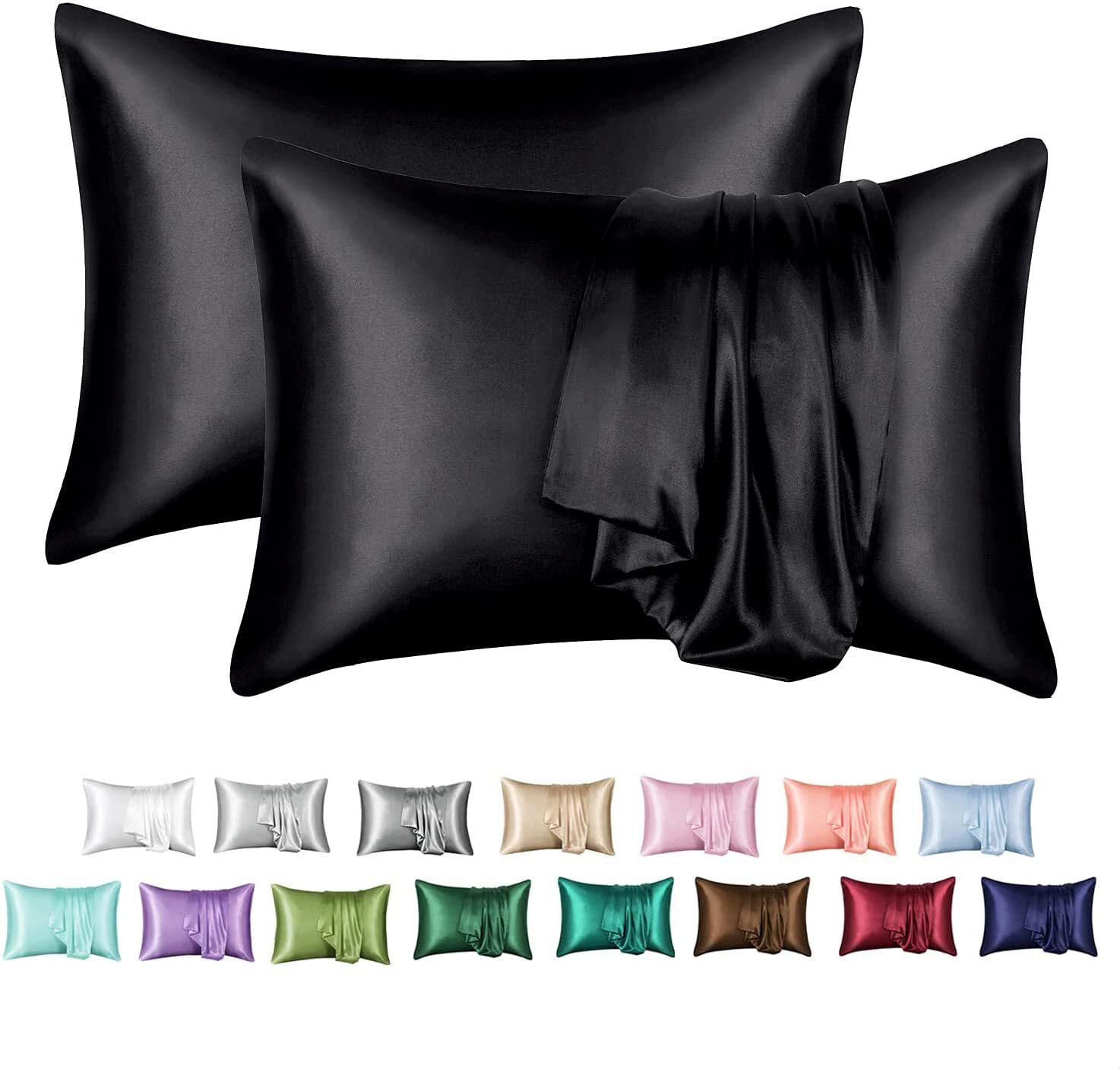 Housse en satin 100% soie de mûrier beige King, le geste bien-être pour prendre soin de soi