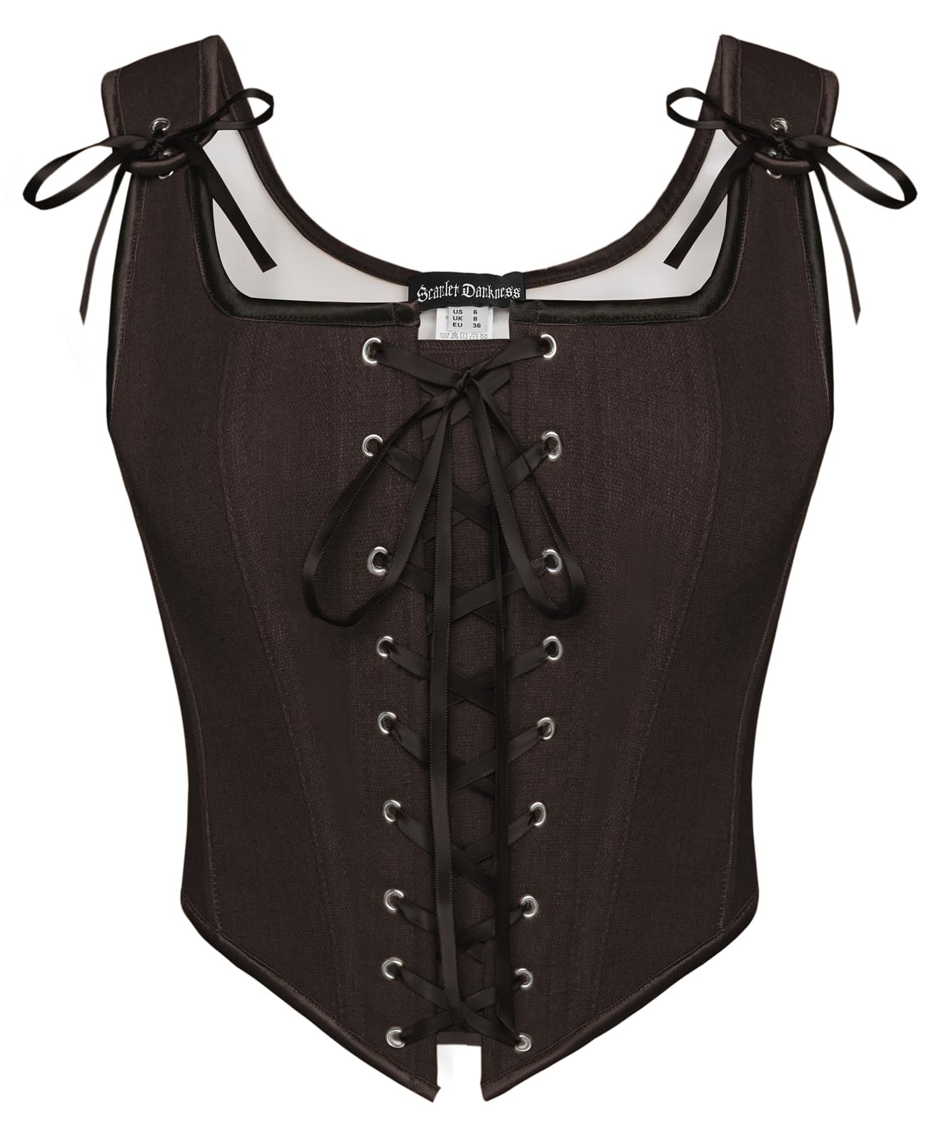 Scarlet Darkness Women's Renaissance Corset Tops Lace Up Overbust Bustier
