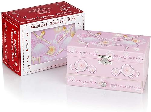 Miniatura 9 de RR ROUND RICH DESIGN Joyero musical para niñas con tema de bailarina color rosa