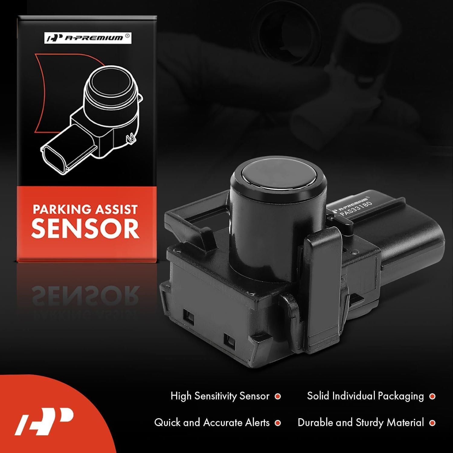 A-Premium Reverse Backup Parking Assist Sensor Compatible with Select Toyota & Lexus Models - Sienna 2011-2017, RX450h/RX350 2010-2012, GX460 2010-2013, Replace# 89341-33180, 89341-06020