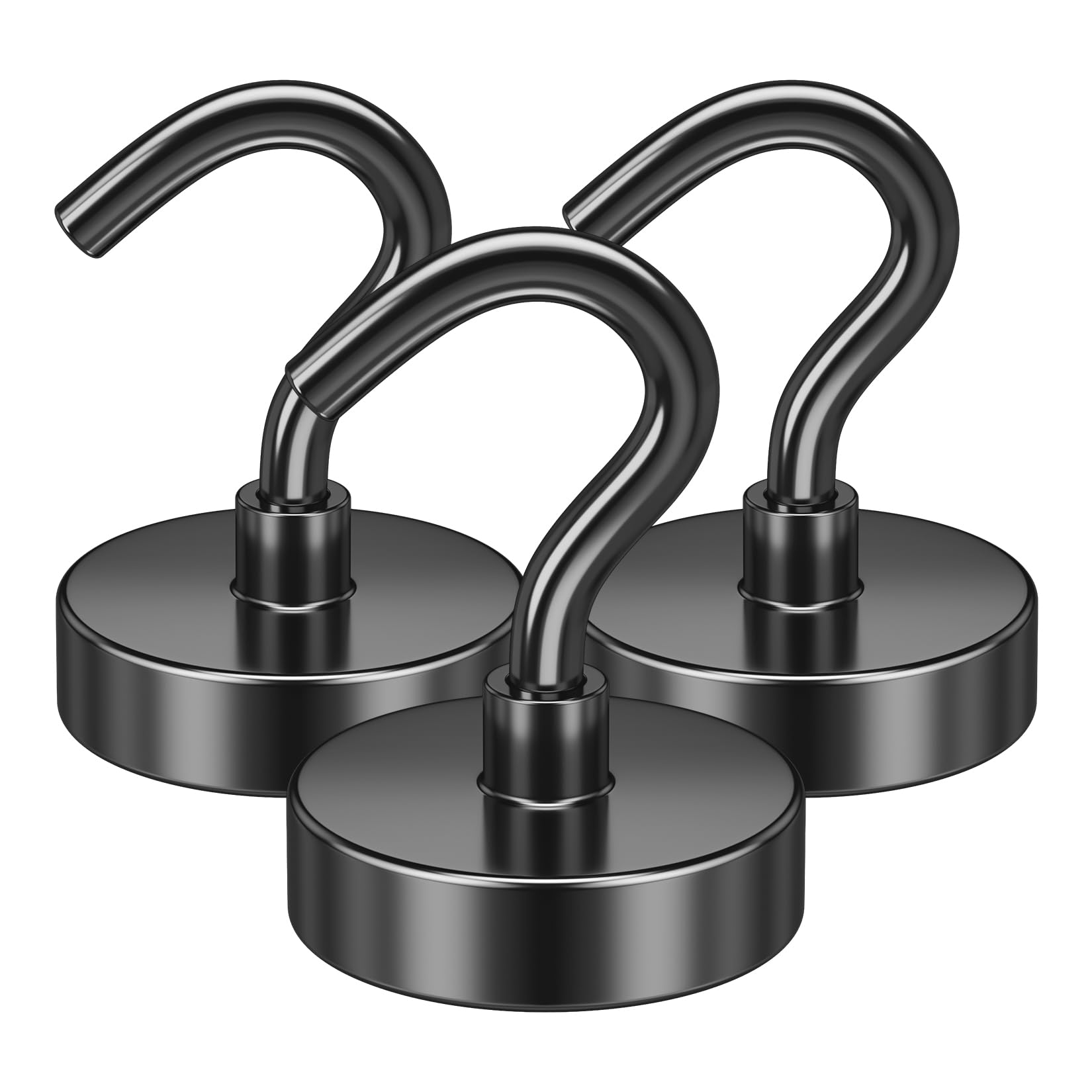 FINDMAG Magnethaken Extra Stark 18 kg, 3 Stück, Magnetische Haken | Magnet Haken für Camping, Kreuzfahrt, Küche, Werkstatt, Garage, Spind, Grill, Wohnmobil und Organisation