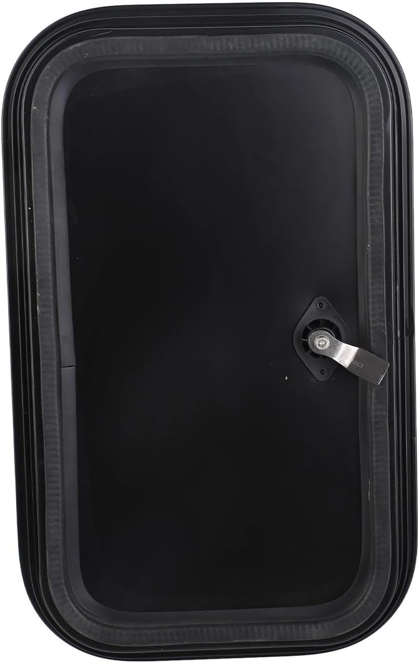 RV Baggage Door Black Heavy Duty Square Rounded Corners RV Baggage Door With Flat Lock and Keys
