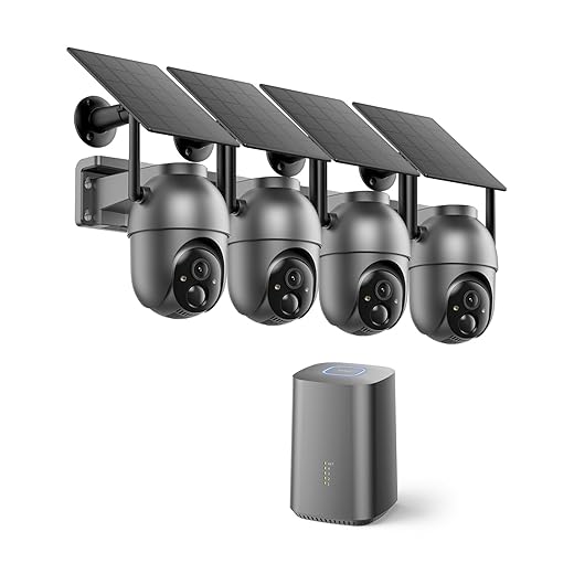 Solar Wireless Security Cameras, No Subscription (4pk) - $239.99
