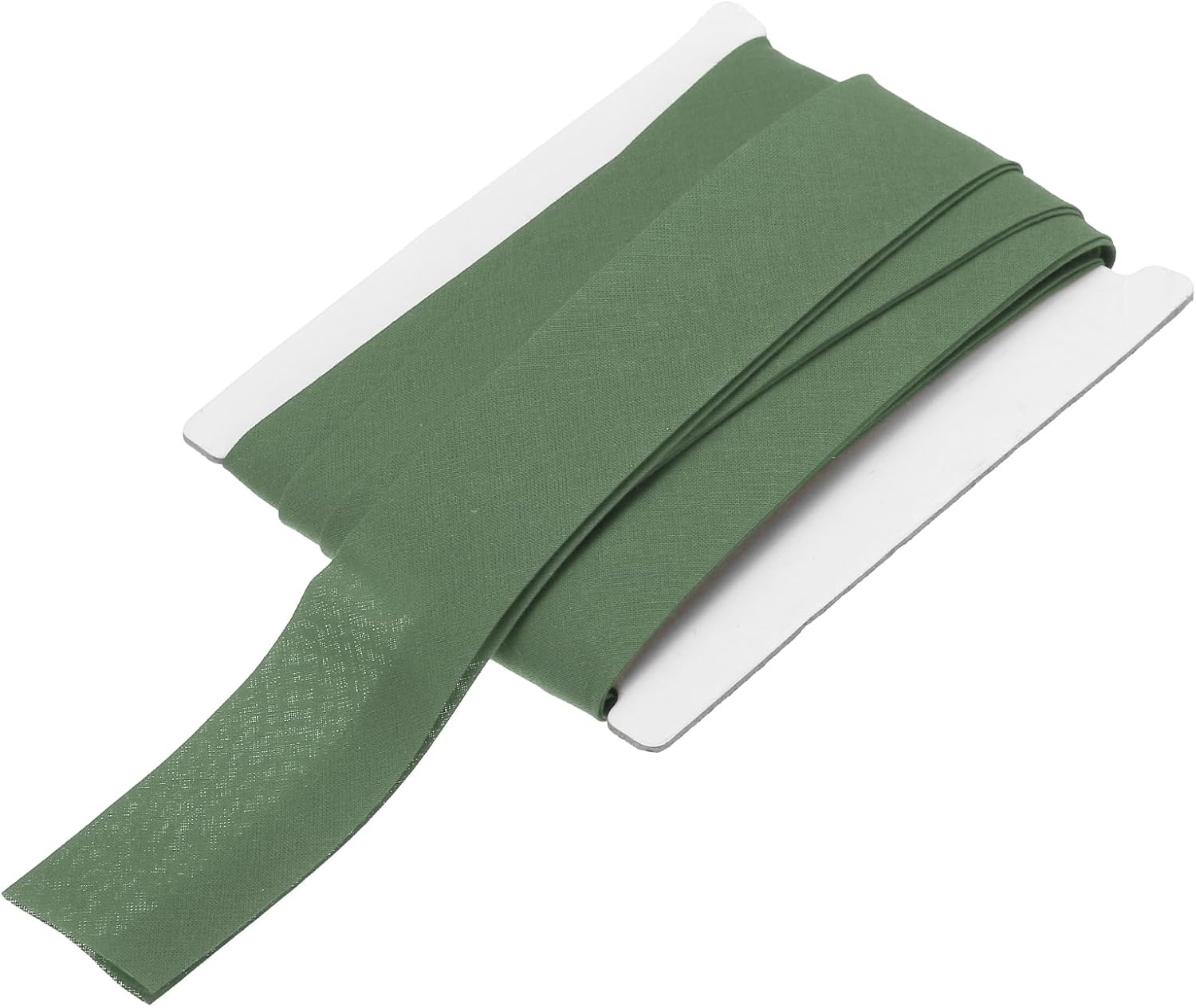 MECCANIXITY 1 Inch Double Fold Bias Tape Continuous Bulk Cotton Bias Tape for Sewing Seaming Quilting Hemming Binding Crafts (Army Green 6 Yards)