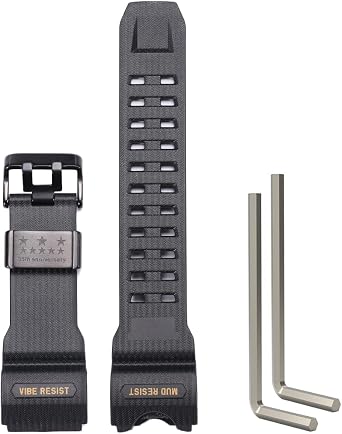 Resin Strap Compatible with Casio GWG1000 Mudmaster Men's Replacement Watch Band Stainless Steel Loop