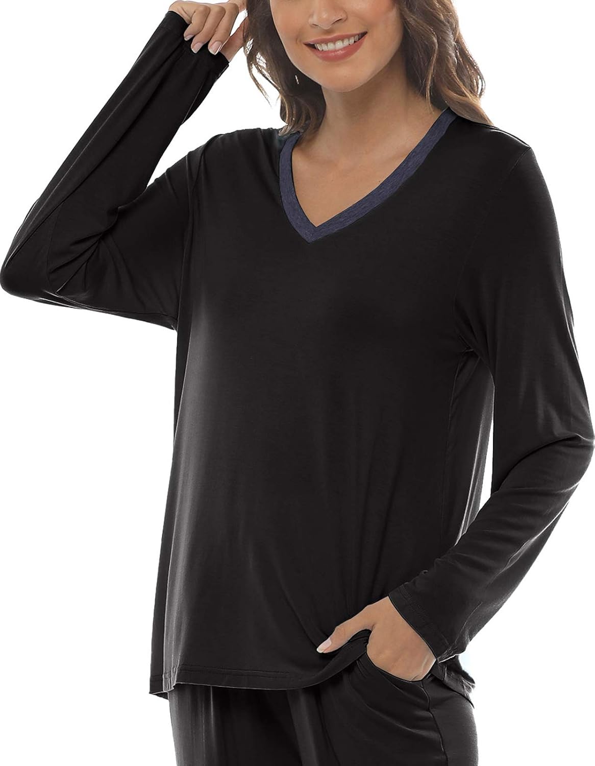 Ladies long sleeve pajama tops Clearance