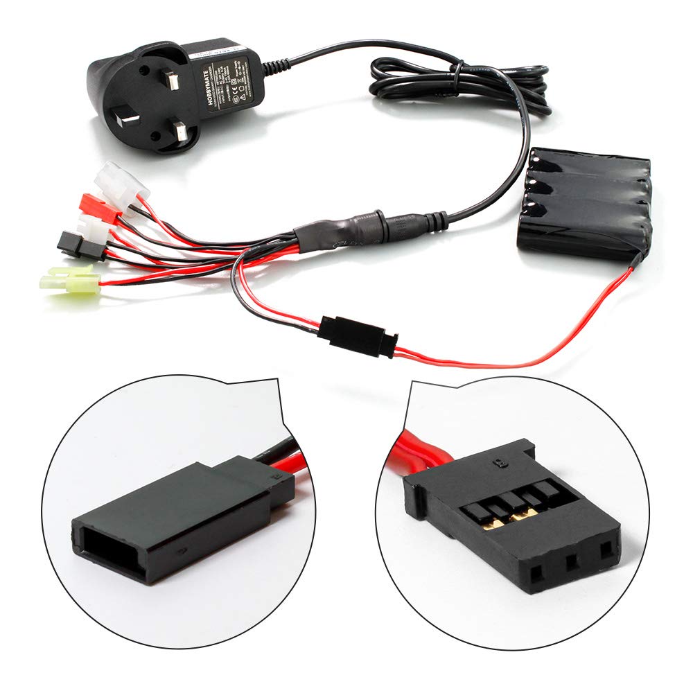 HOBBYMATE RC Car Battery Charger 4.8v 7.2v 8.4v 9.6v Nimh NiCd Battery