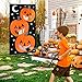AerWo Halloween Toss Game, Pumpkin Bean Bag Toss Game with 3 Bean Bags, Kids Party Game, Perfect for Halloween Themed Party Supplies