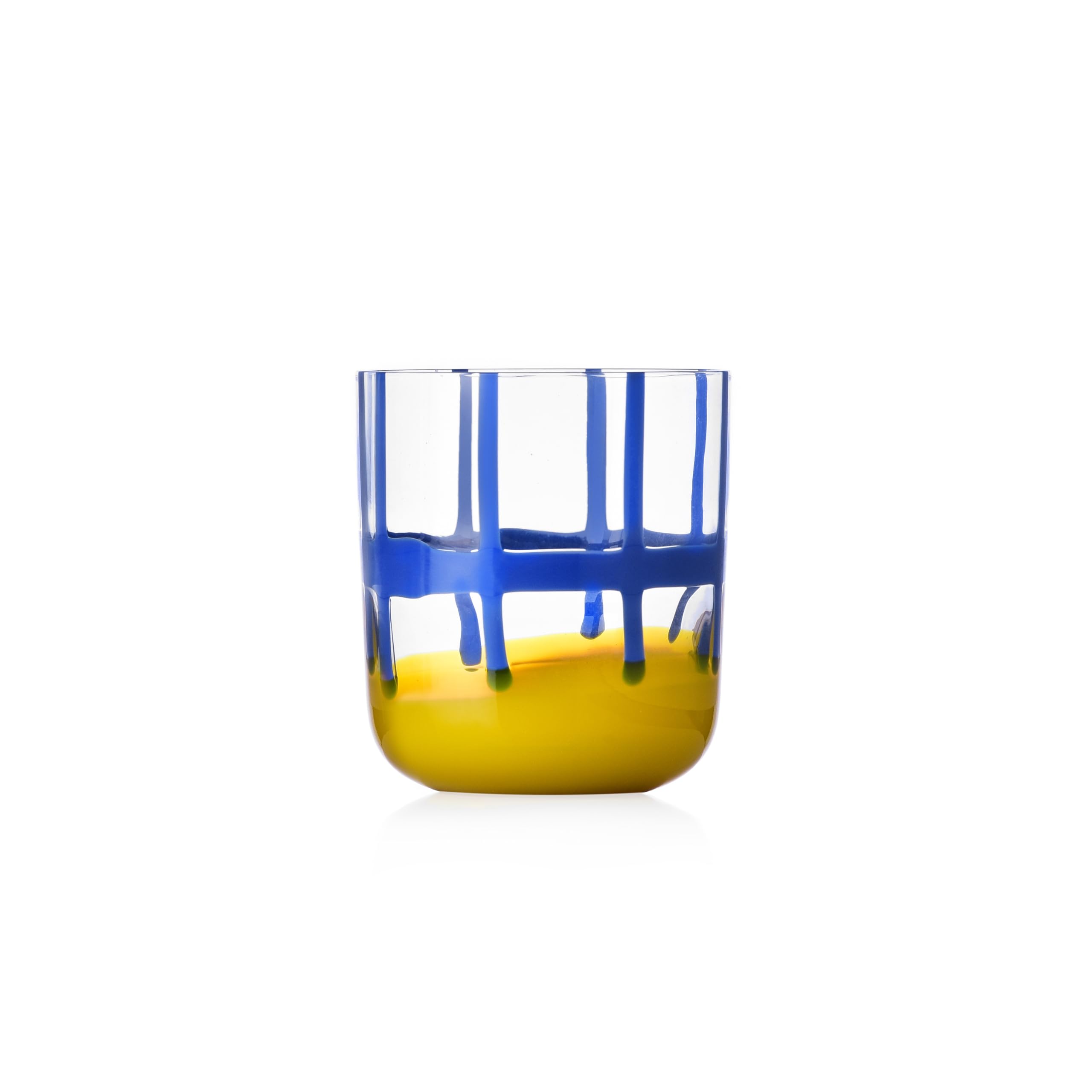 Ichendorf Milano Tumbler, Light Blue and Yellow, Gesti Collection, 35 cl, Mouth-Blown Glass, Hand Finished