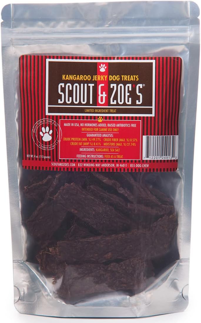 100% Kangaroo Dog Treats: No Fillers, No Carbohydrates or Grain, No Preservatives, Only a Touch of Sea Salt - Crafted with Love, All Natural Dog Treats Made in USA