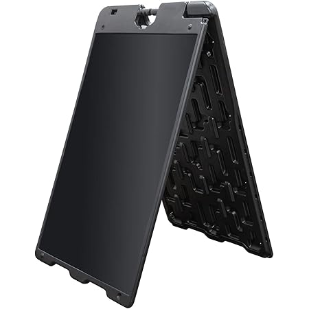 HUAZI 24x36" Sandwich Board Sign - Double Sided A-Frame Metal Display With 2 Poster Boards