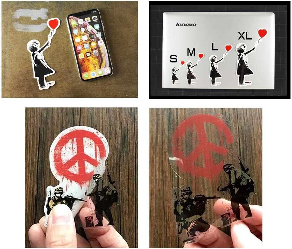 ゼネラルステッカー ブランダライズド BANKSY Balloon Girl ステッカー 透明素材 Lサイズ BNK-010