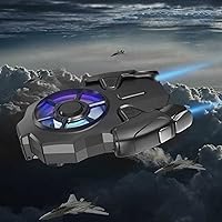 Vista 2 de Diyeeni AK03 Mobile Phone Cooler Radiator, Phone Cooling Fan with Game Controller, RGB Light, Cellphone Heatsink Cooling with 3 Speed Fan, for for