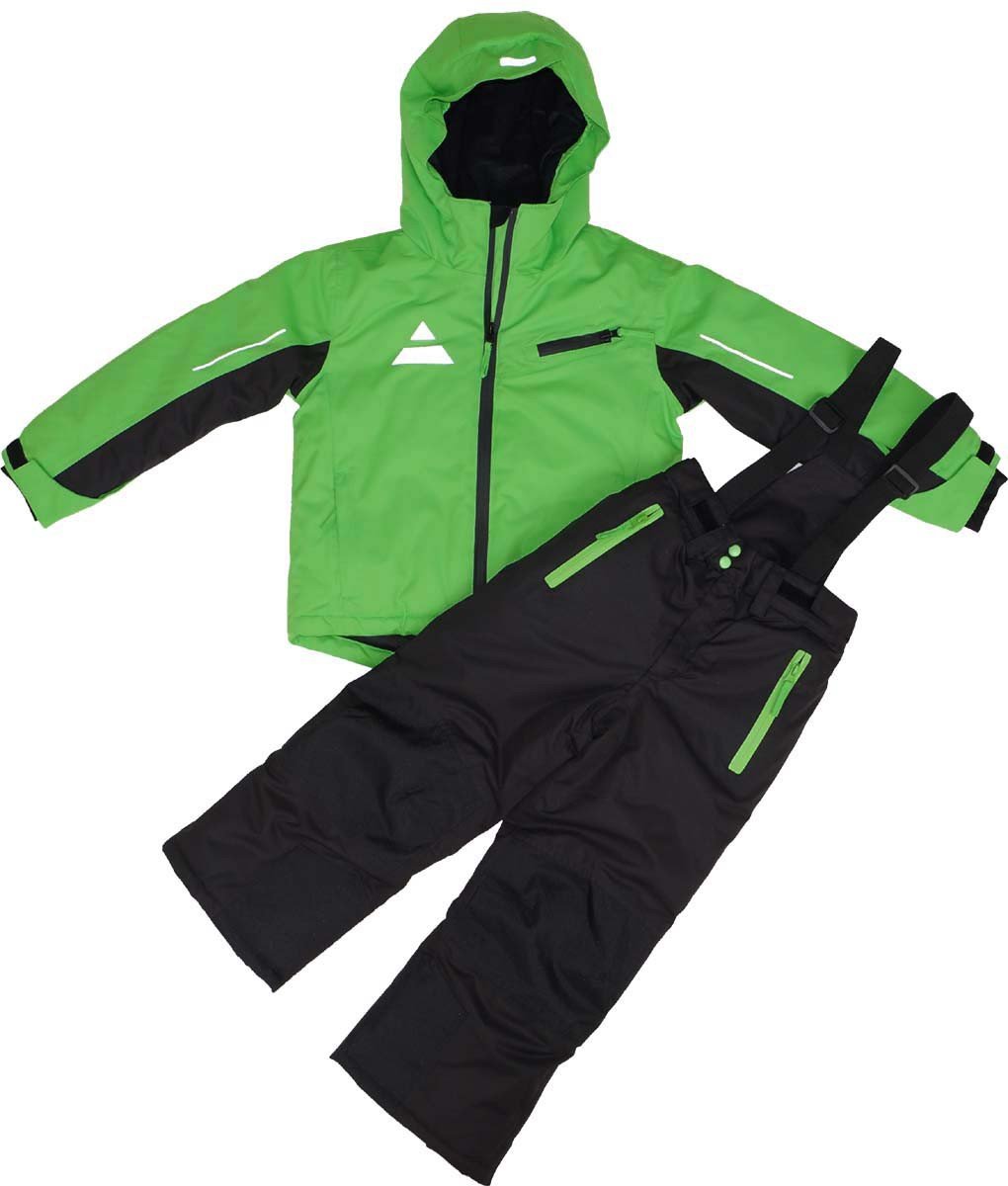 MAYLYNN Softshell Kinder Skianzug Schneeanzug 2-teilig grün/schwarz