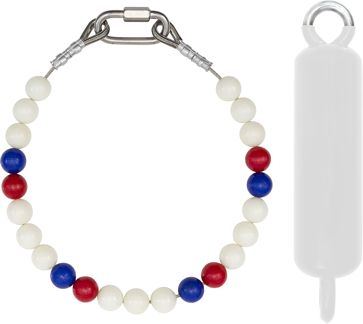 Flagpole Retainer Ring Counterweight Set White Red Blue