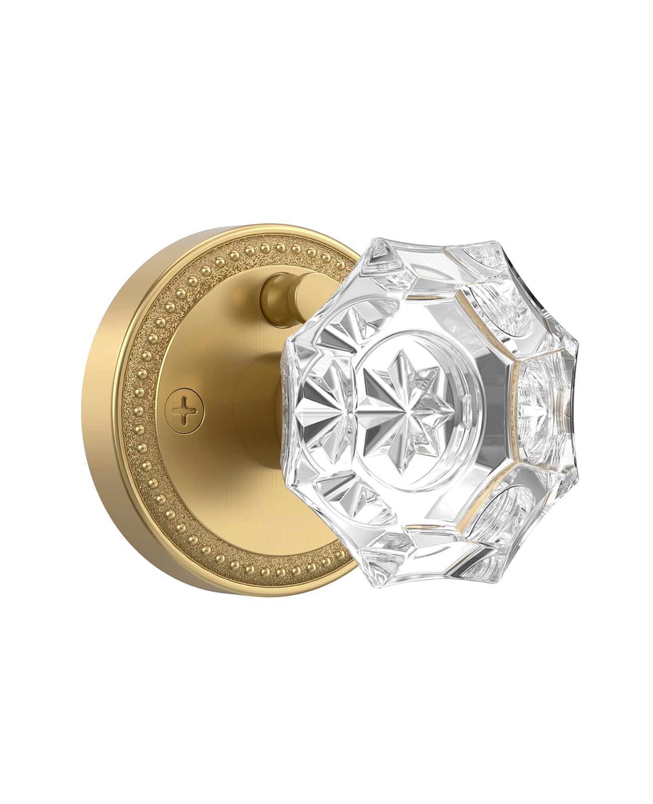 Bouton de porte avec serrure bronze champagne pour sécuriser vos pièces