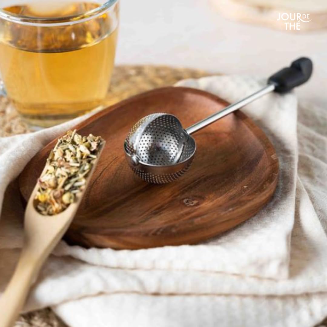 Infusor de Té Acero Inoxidable Cuchara Colador Filtro Reutilizable Mango Ergonómico