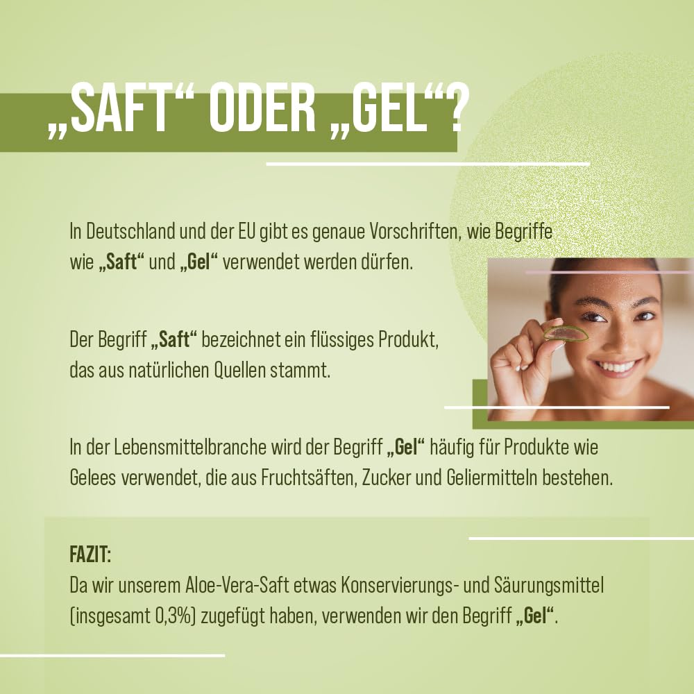 Sanct Bernhard Aloe Vera Drink (1L) Aus dem unverdnnten Aloe Vera Saft  frischer Pflanzen | Trinkgel von der Barbadensis Miller Pflanze | Hchste  ...
