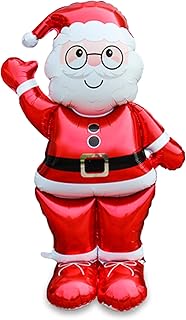 60 IN standing Santa Claus Christmas Balloons, Large Size Foil Balloon for New Year Eve Holiday Festival Birthday Party Decorations (Santa Claus)