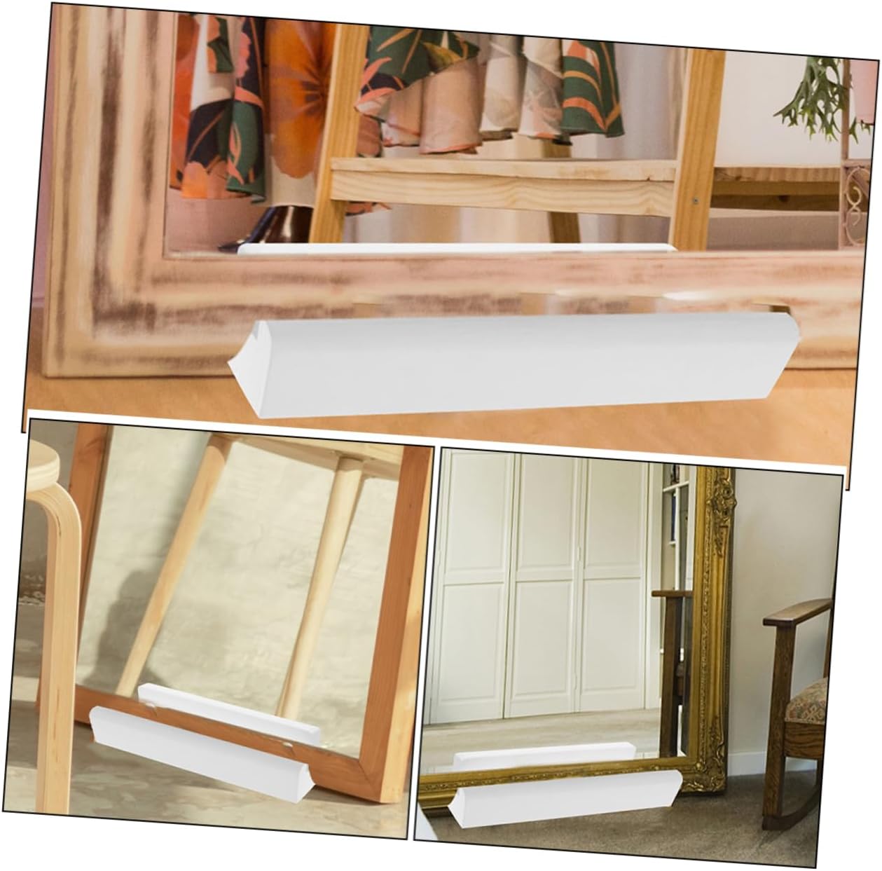 DECHOUS Wooden Floor Mirror Stand Reliable Support Elegant Simple Design Heavy-duty Base for Living Room and Bedroom Multifunctional Decorative Item Holder