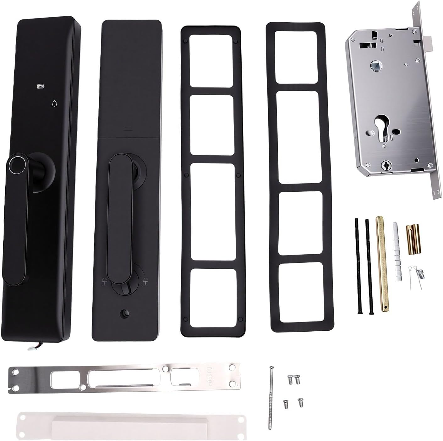 Fafeicy Smart Door Lock Fingerprint Password Aluminum Alloy | Aluminum Alloy,Semiconductor ID,6 to 10 Digit Codes,Indoor Hotel Office Use,100 Cards,Digital Access Control