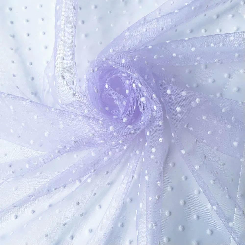 45 * 155CM Polka Dot Tulle Spotted Mesh Net Soft Stretch Fabric for DIY Handmade Doll Craft Sewing Apparel Dress