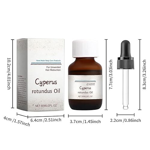 Miniatura 7 de Aceite Cyperus Rotundus, 4 onzas líquidas de aceite Cyperus Rotundus para depilación, aceite natural de Chipre con gotero, reduce el crecimiento del
