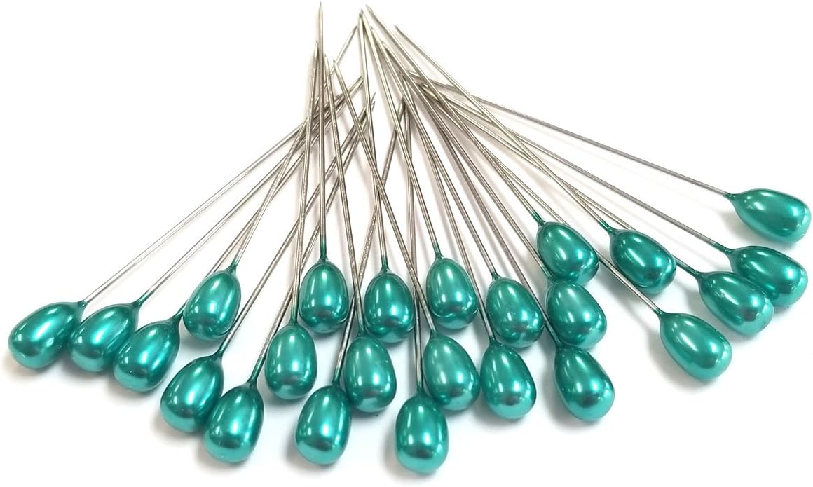 Corsage / Boutonniere Pin TCG Floral 2" Peacock (Green) Pear Pearl 24pk