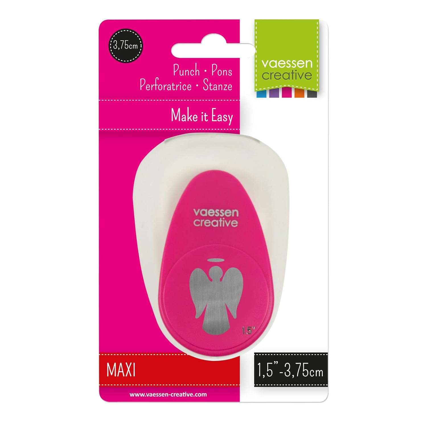 Vaessen Creative Craft Paper Punch Angel Motive Puncher, Multi-Colour, Maxi