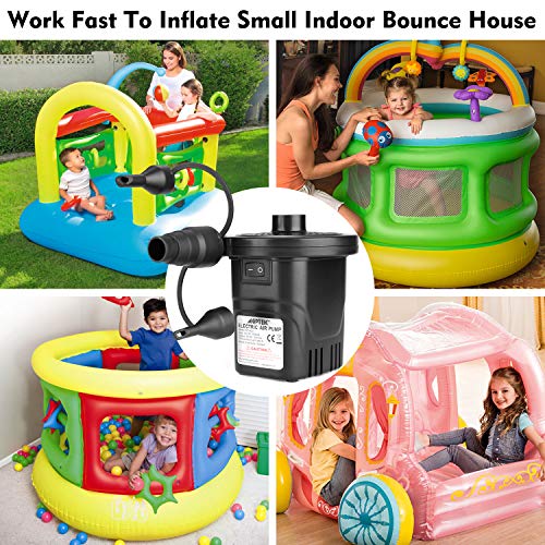 Rechargeable Air Pump, Agptek Electric Air Pump Quick-Fill Inflator & Deflator With 3 Nozzles, Lightweight & Portable Rechargeable Air Pump Perfect For Air Beds, Air Mattresses, Pool Toys & Inflatable #TOP3