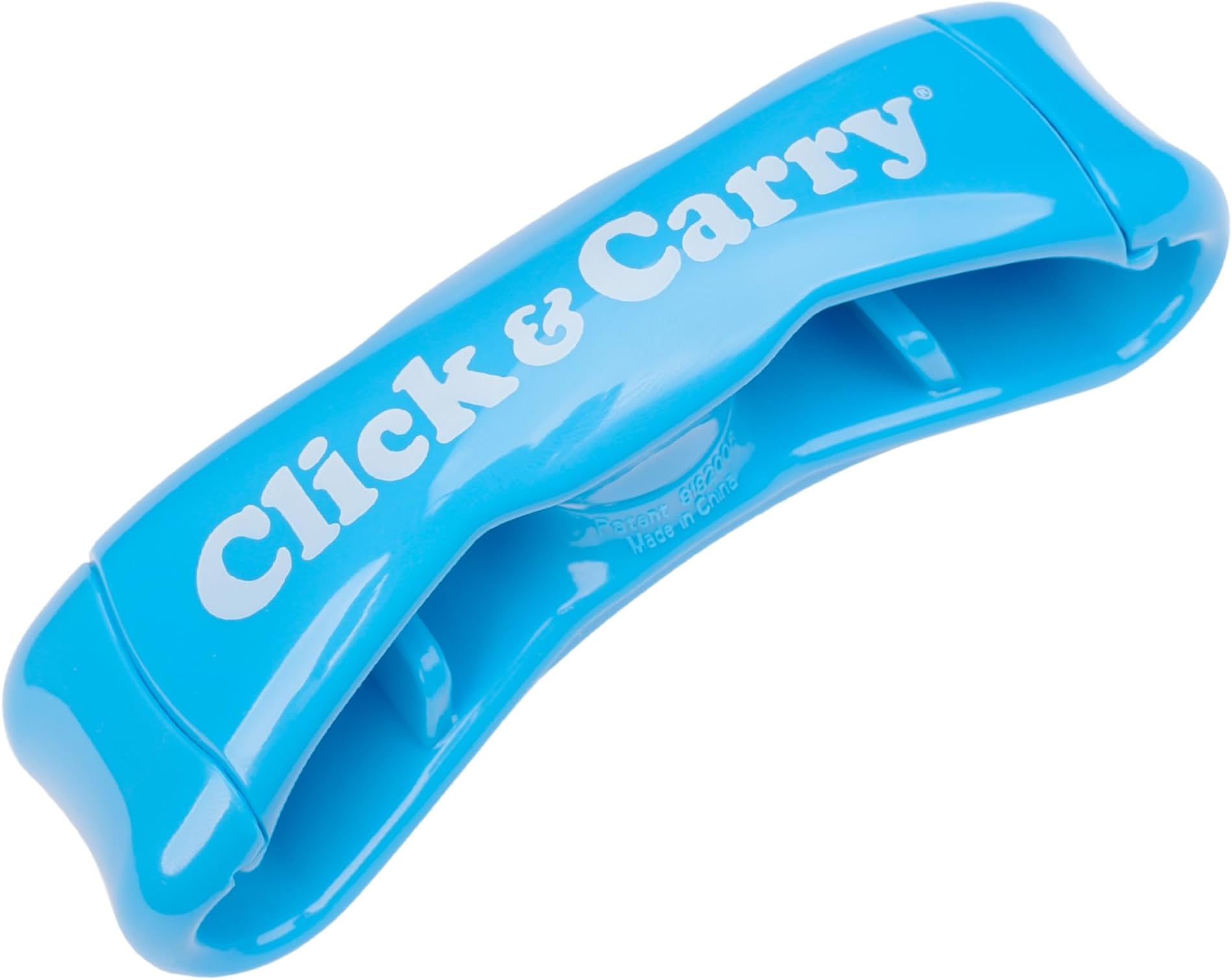 Click & Carry Grocery Bag Carrier, 1 Pack, Blue - As seen on Shark Tank, Soft Cushion Grip, Hands Free Grocery Bag Carrier, Plastic Bag Holder, Haul Sports Gear, Click and Carry with Ease